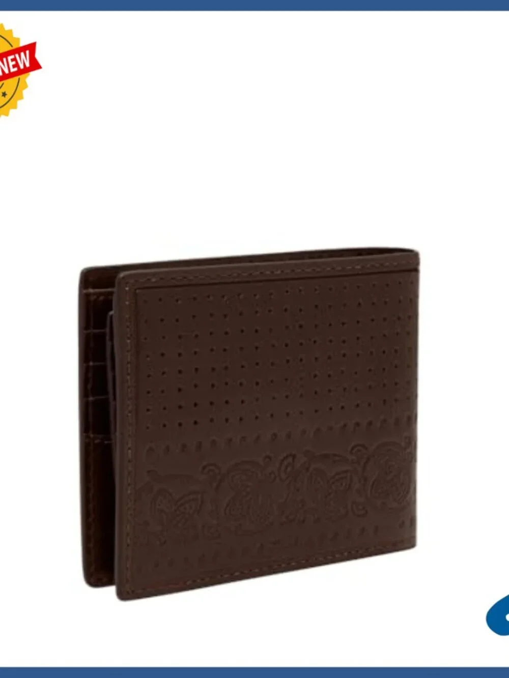 Men's Leather Bifold Wallet with RFID Blocking and Coin Pocket